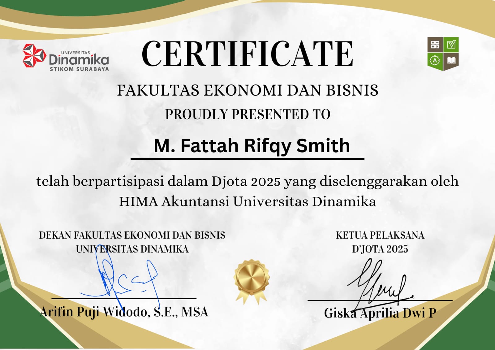 Participant of Accountanting Competition