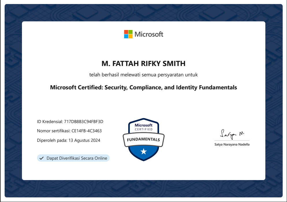 Microsoft Certificate